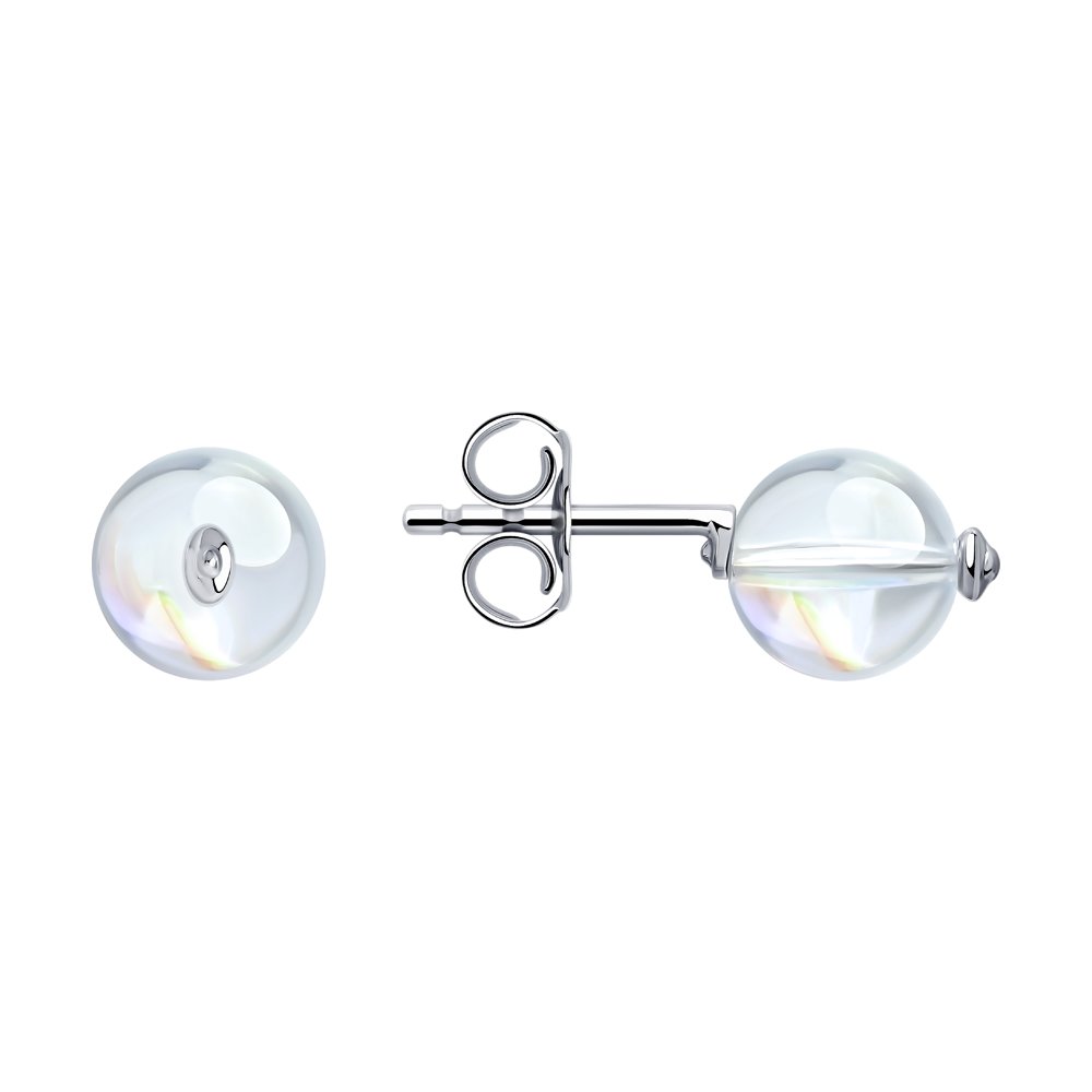 Серьги из серебра с кристаллами Swarovski