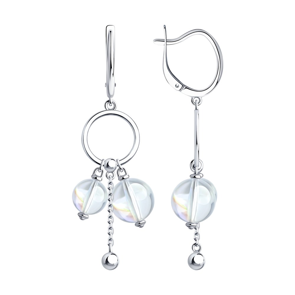 Серьги из серебра с кристаллами Swarovski