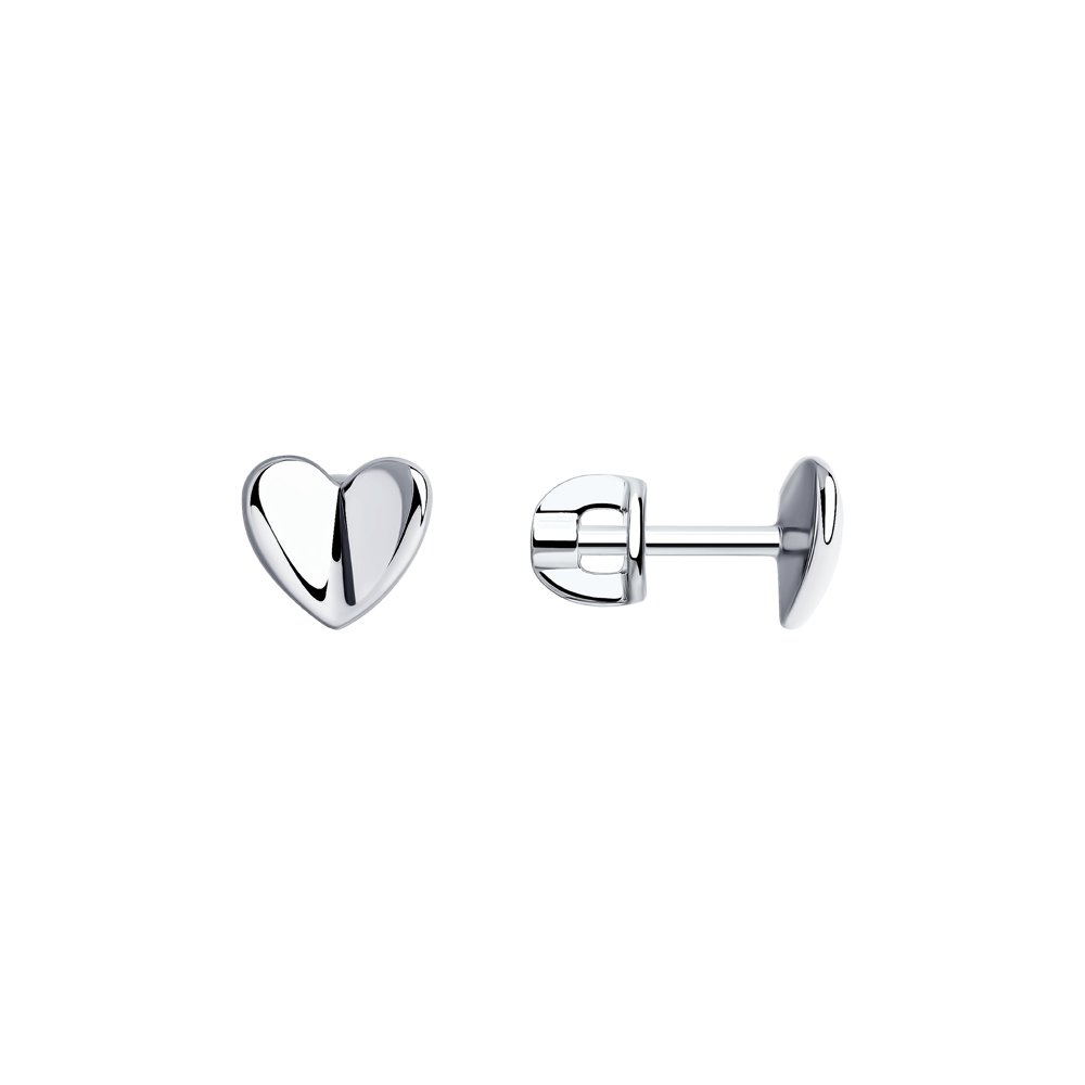 Серьги из серебра с родированием