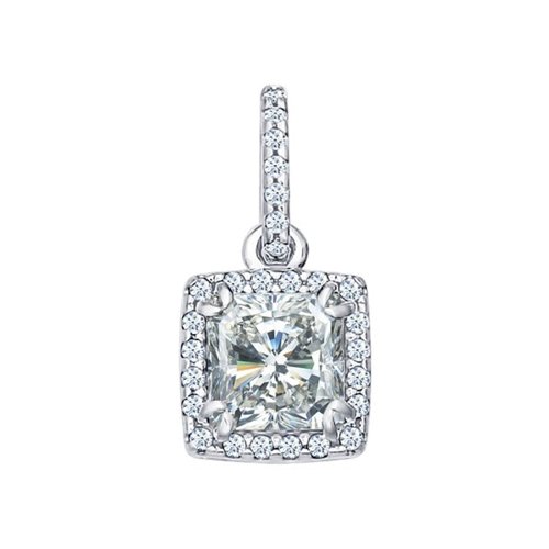 Подвеска из серебра с фианитами