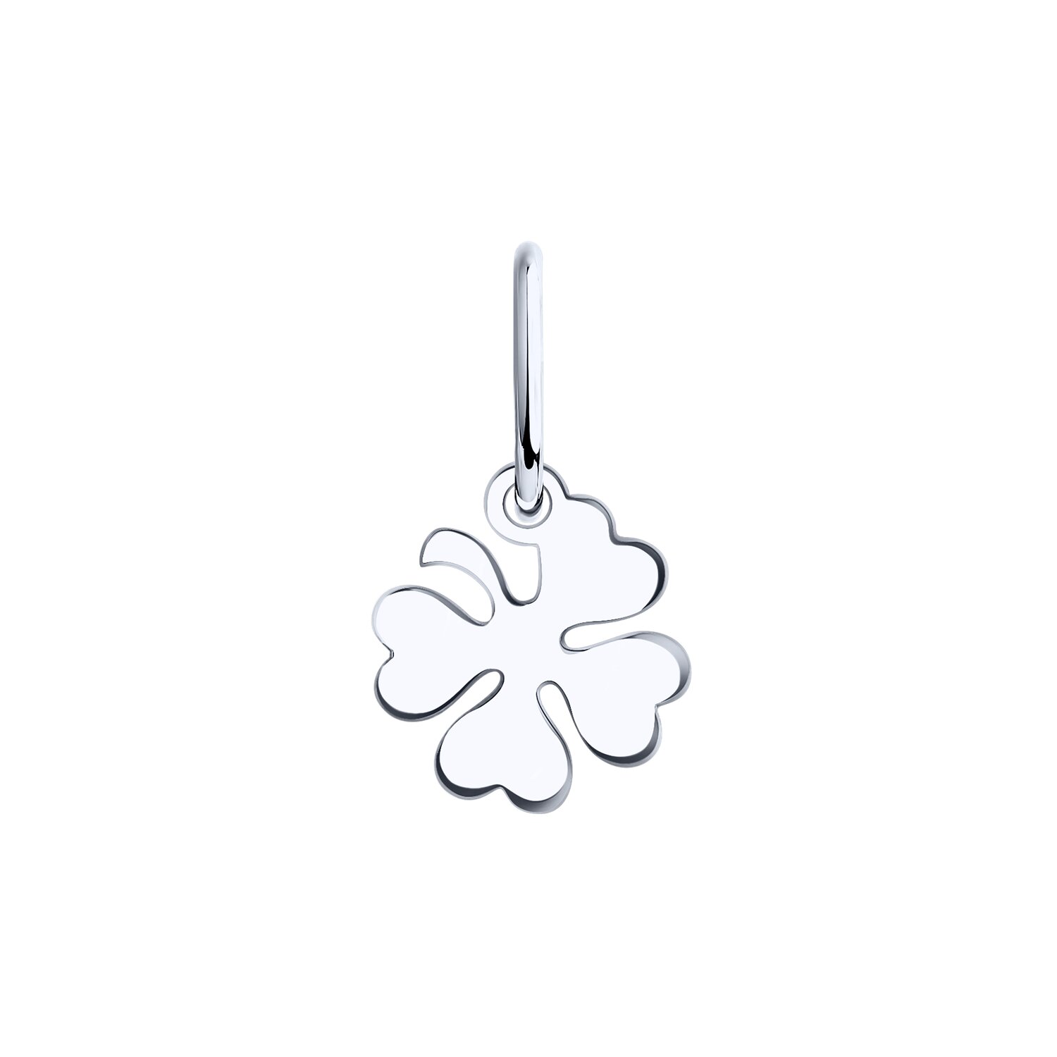 Подвеска клевер из серебра