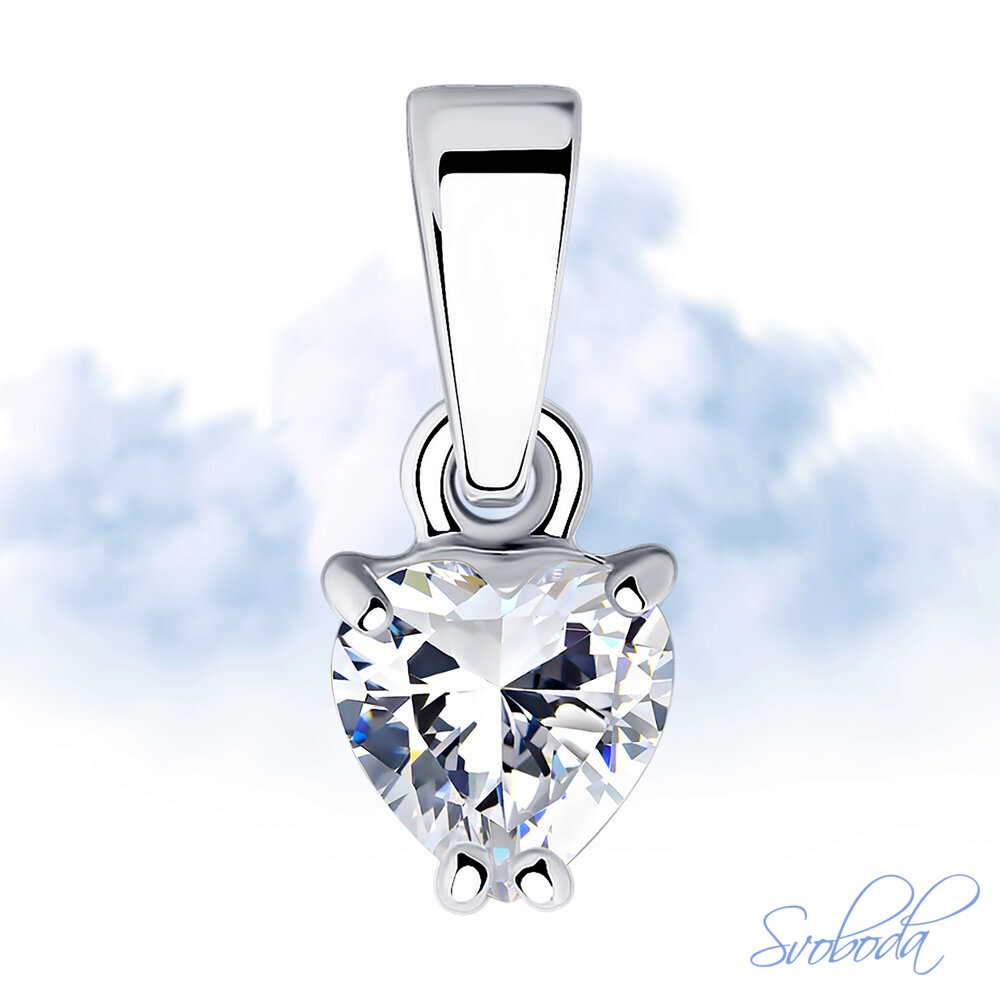 Подвеска из серебра с фианитом