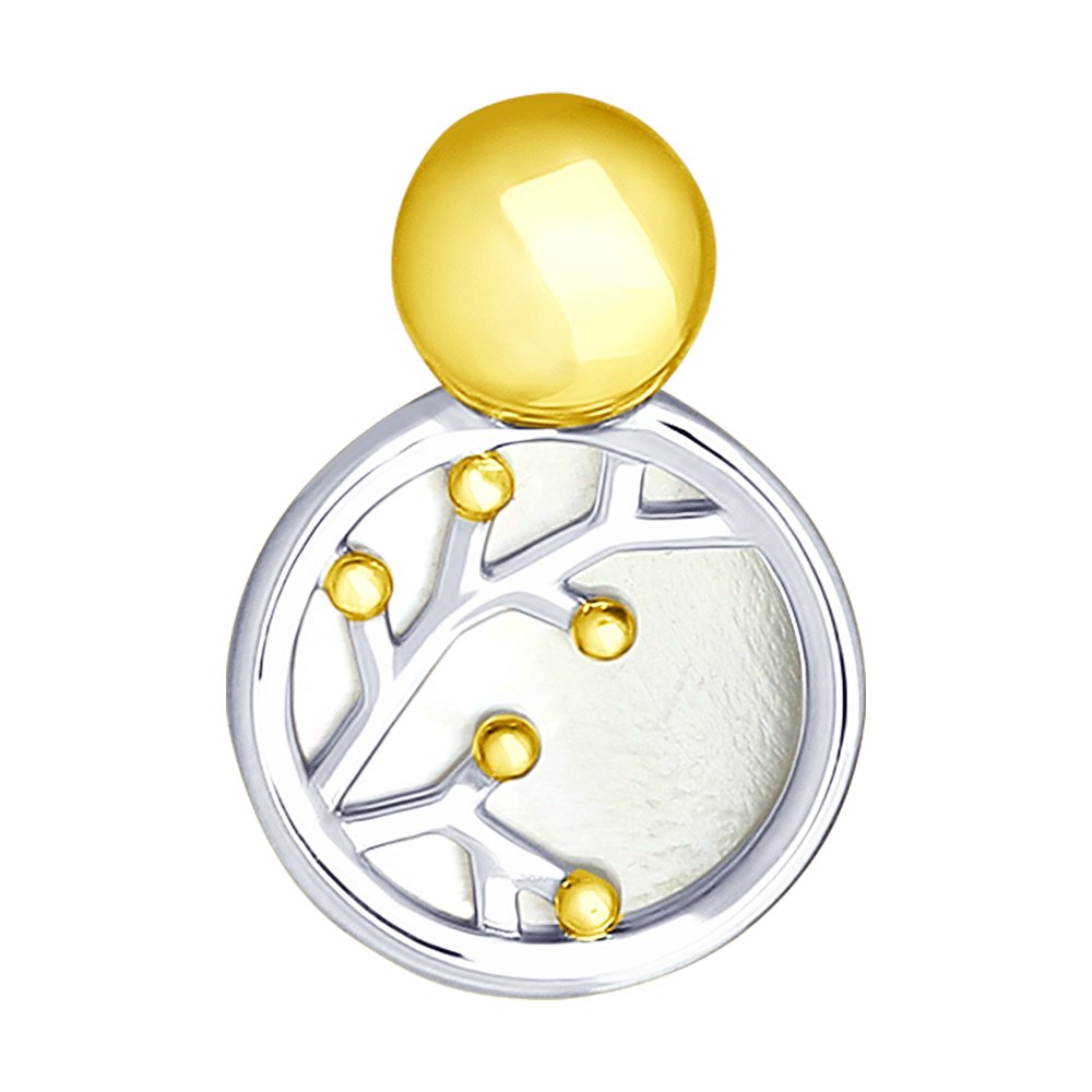 Подвеска из золочёного серебра