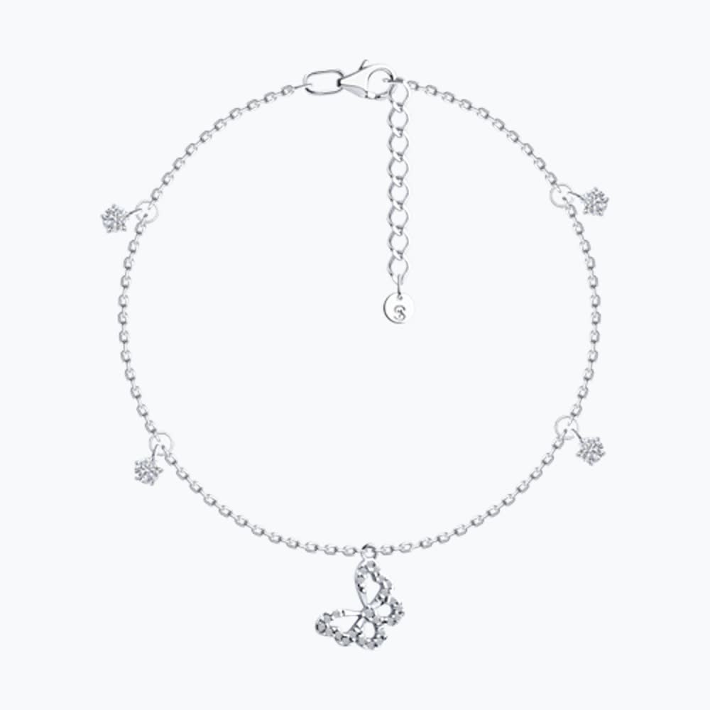 Браслет из серебра с фианитами