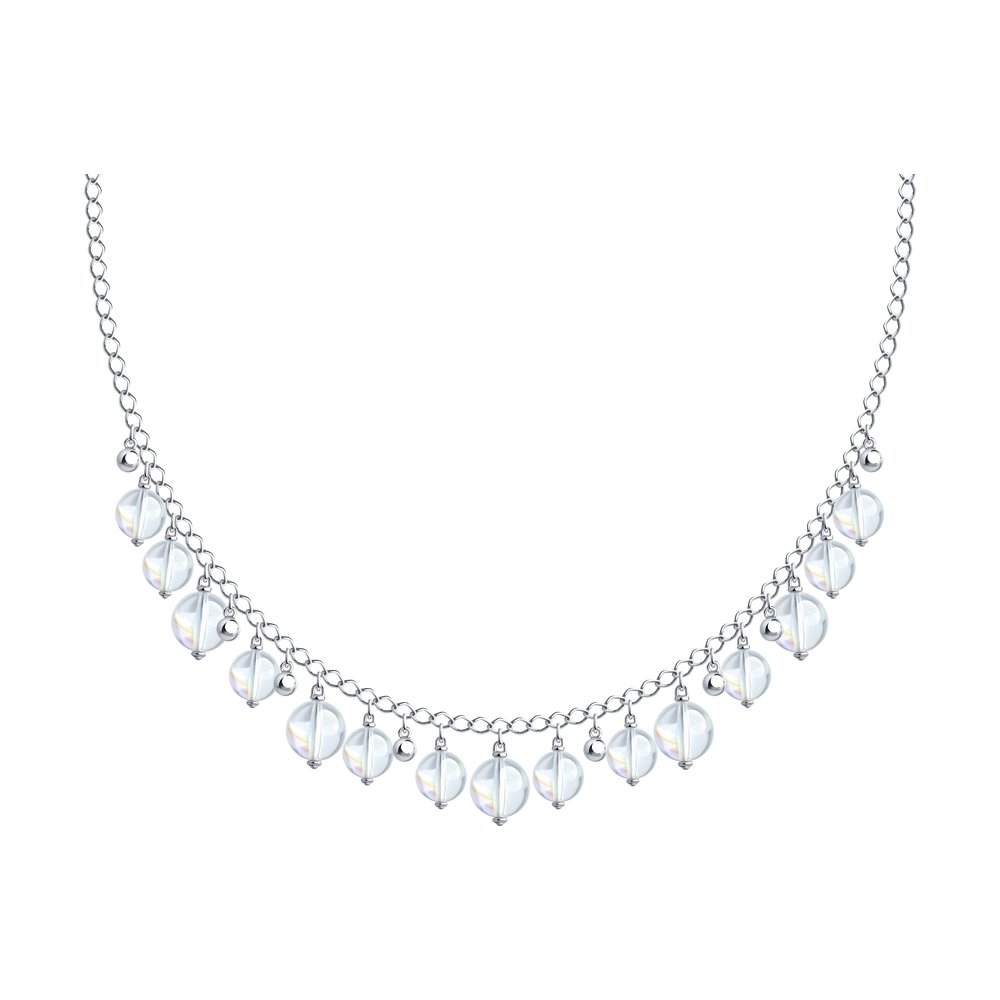 Колье из серебра с кристаллами Swarovski