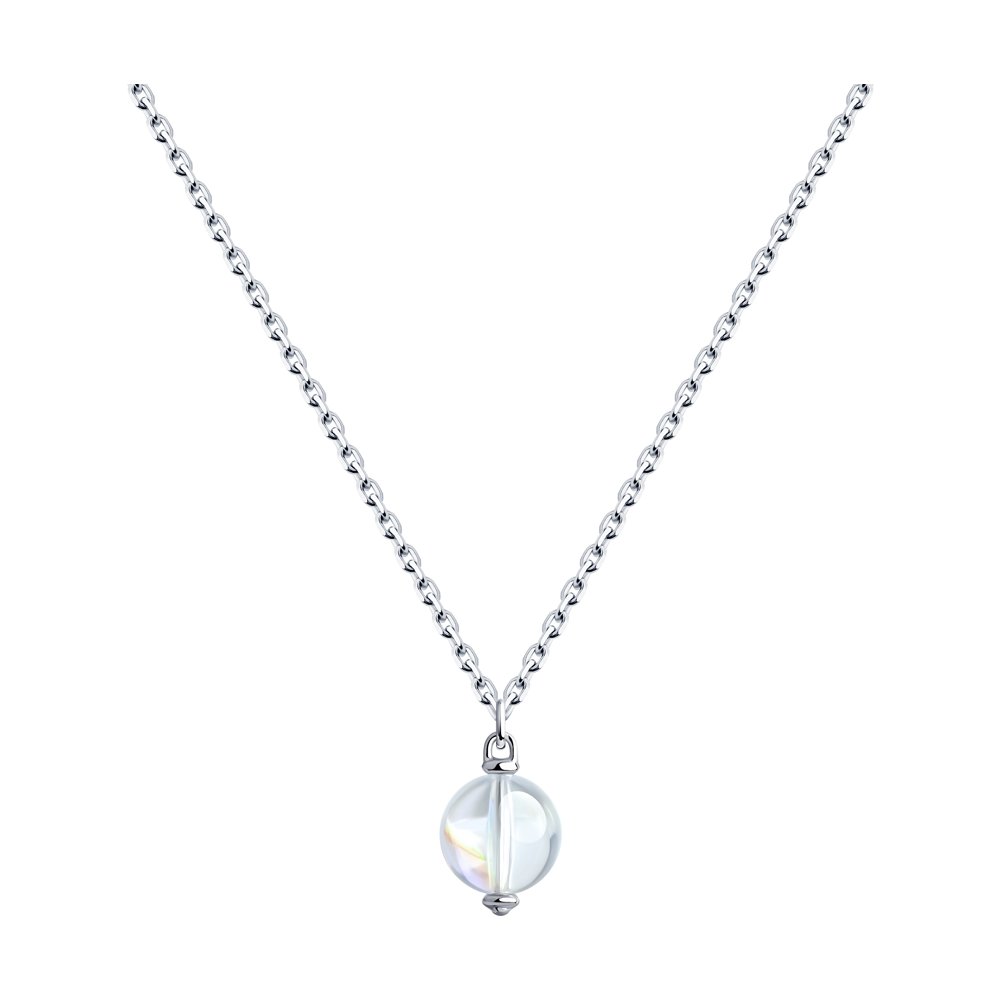 Колье из серебра с кристаллом Swarovski