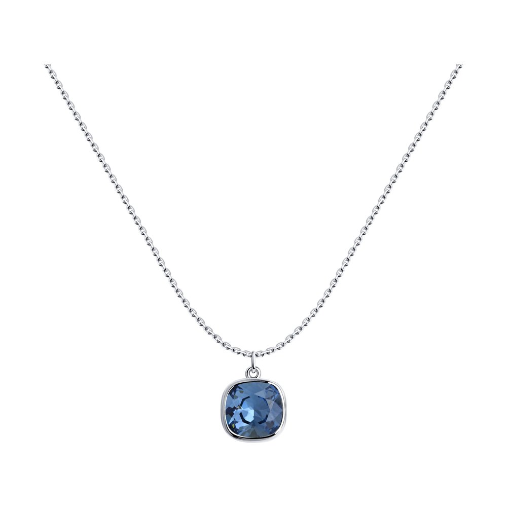 Колье из серебра с кристаллом Swarovski