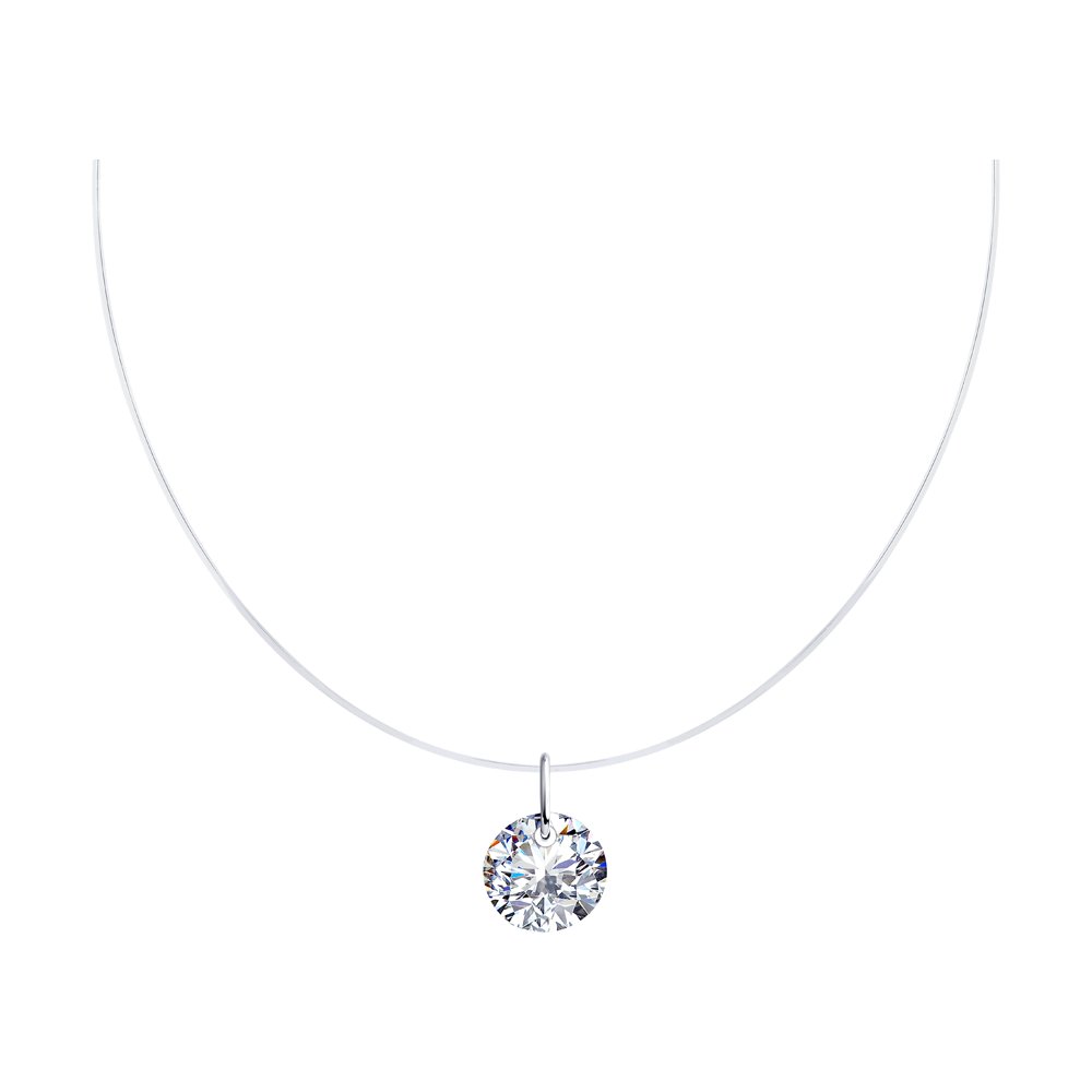 Колье из серебра с фианитом