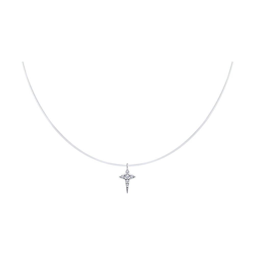 Колье из серебра с фианитами