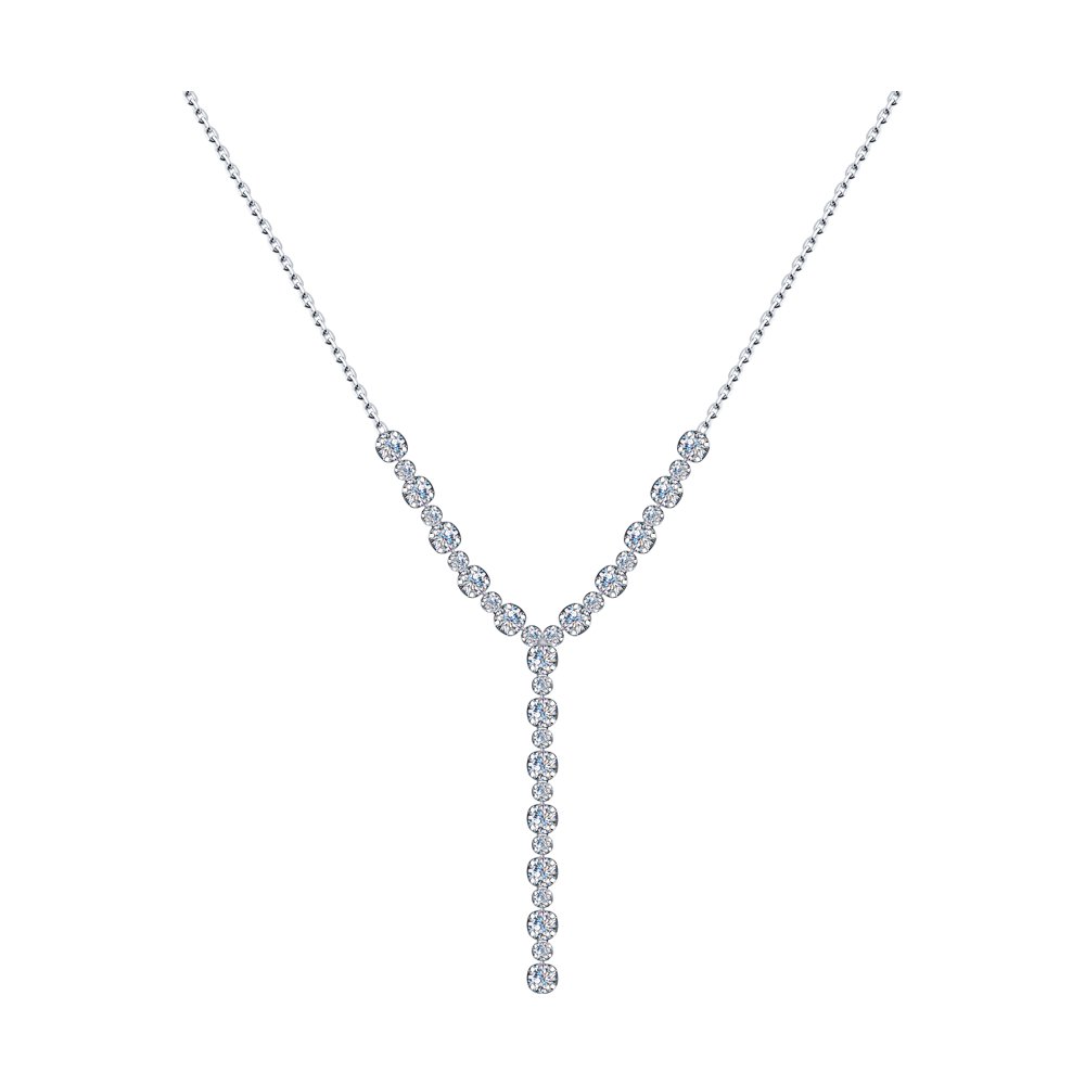 Колье из серебра с фианитами