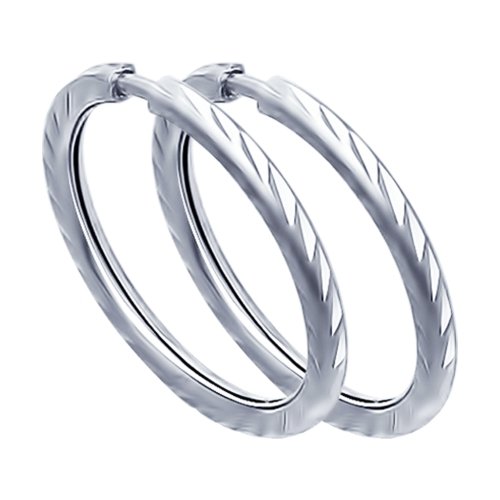 Cercei Congo din argint cu farimitura de diamant